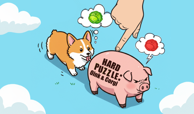 Hard Puzzle: Oink & Corgi